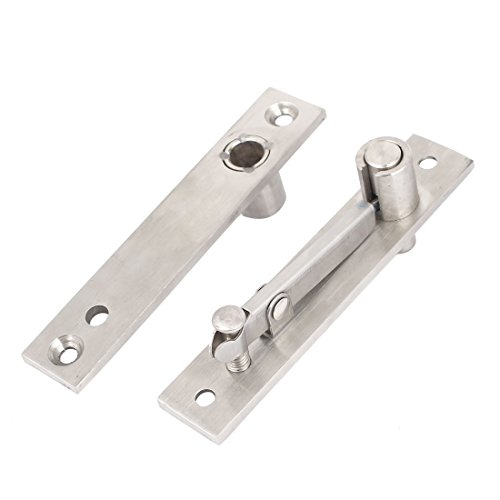Uxcell a15121400ux0384 Furniture Hardware 360 Degree Pivot Door Hinge Silver Tone 21cm Long