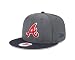 New Era MLB Atlanta Braves Heather 9Fifty Snapback Cap, One Size, Graphite