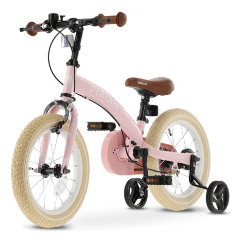 Deryan Luxus Kinderfahrrad 14 Zoll | 3 in 1 Laufrad | Fahrrad mit...