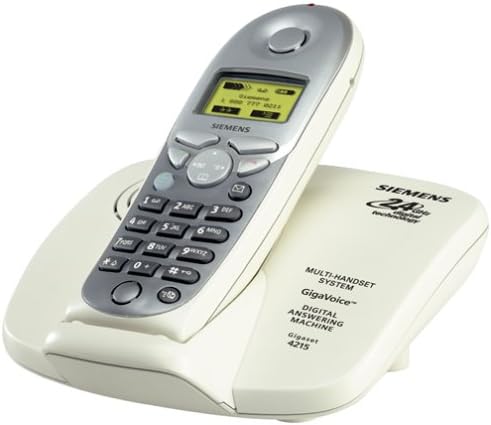 Siemens 4215 Gigaset 2.4 GHz DSS Expandable Cordless Phone (White and Silver)