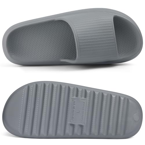 Image of Comwarm Cloud Slide Sandals for Women Men Ultra Comfort Recovery Pillow Slippers Soft Summer Beach Shoes with Low Arch Support