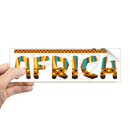 Adhesivo rectangular con silueta detallada de elefante africano y mapa