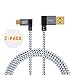 CableCreation 3Feet [2-Pack] 90 Degree USB 2.0 A to Micro USB B Cable, Double Angle-Dual Angled Micro USB Cable with Aluminium Case,1Meter, Space Gray