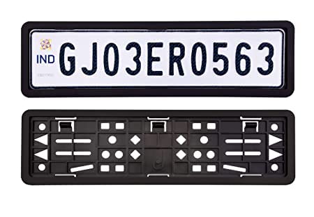 BuBu car Number Plate Frame Holder Cover Suitable for All car (Universal)(Set of 2)