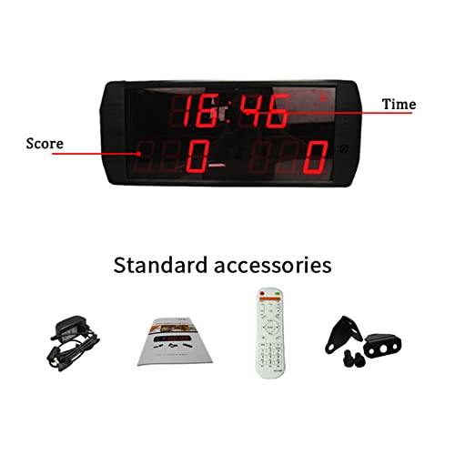 Forve Portable Electronic Scoreboard, Race Timer With Remote Control, Keep Score 0-110, 14/24 Seconds Countdown For Indoor Events Basketball Wrestling Soccer Sports #TOP6