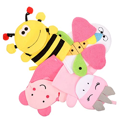 Moufles de bain exfoliants à dessins animés légers pour le lavage des enfants