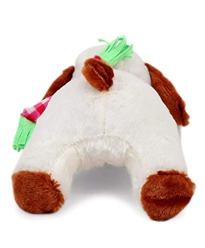 Image of Tickles Adroable Lying Dog Stuffed Soft Plush Animal Toy for Kids Baby Boys & Girls Birthday Gift (Color: White Size: 20 cm)
