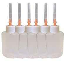 Applicator Bottle with Stainless Steel Needle - 6 Pack | For Weld-on-3 and Weld-on-4 Acrylic Adhesives