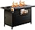 Ciays 43-Inch Propane Fire Pit Table with Glass Beads & Lid, CSA-Certified Gas Fire Pit with Cup Holders, Hanging Shelf & Nylon Cover, Outdoor Fire Pit for Patio & Deck, 60,000 BTU Heat Output