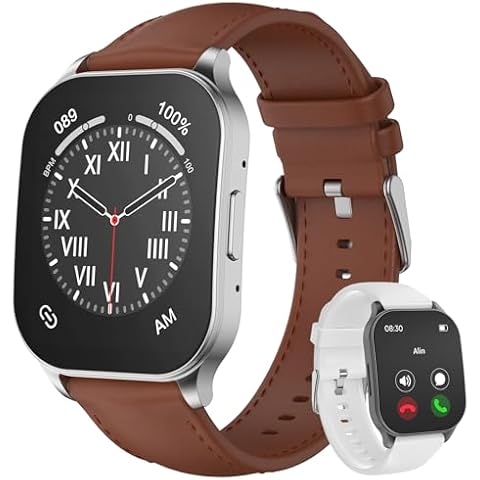 anyloop Smart Watch for Men Women, 1.96" AMOLED Display, Fitness Watch(Answer/Make Call) with Heart Rate Sleep SpO2 Monitor,IP68 Waterproof Activity Trackers and Smartwatches for iOS and Android Cover
