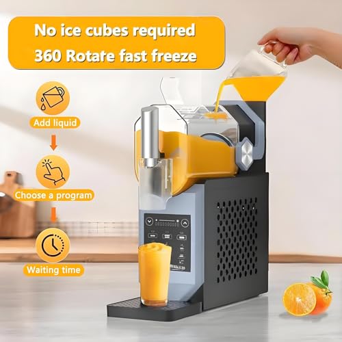 TAUIANE Slush Maschine, Professionelle Eismaschine, Softeismaschine, Kein EIS Erforderlich, Reservierung Per Knopfdruck, FüR Smoothies, FrappéS, Milchshakes Und Mehr – Bild 3
