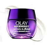 Olay Retinol Night Cream for Women, MAX, Anti-Aging Face Mousturizer, Fragrance-Free, Non Greasy - Anti-Wrinkle, Smooth Fine Lines, Hydrating Skin Care - Triple Collagen Cream, Niacinamide, 1.7oz