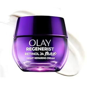 Olay Retinol Night Cream for Women, MAX, Anti-Aging Face Moisturizer, Fragrance-Free, Gift for Women, Non Greasy – Anti-Wrinkle, Hydrating Skin Care – Triple Collagen Cream, Niacinamide, 1.7oz