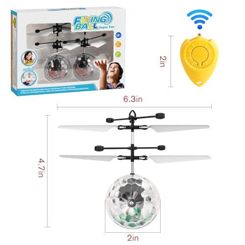 image for Ocditikl Flying Orb Ball, 2 Pack with Remote Control - LED Glowing Orb