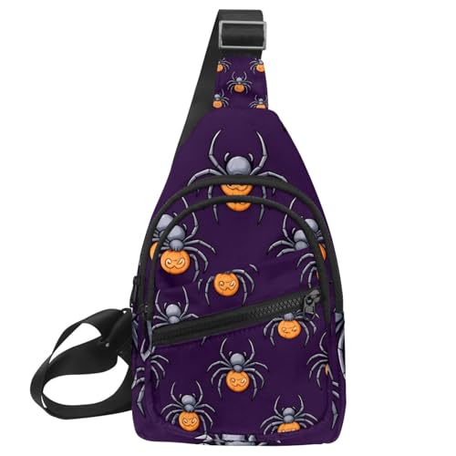 Sac à dos à bandoulière violet foncé et sac banane réglable pour randonnée et course à pied