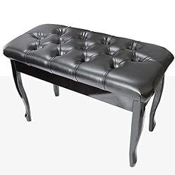 TEmkin Tabouret de Piano Double/de Luxe, Banc de Piano Noir Mat avec Rangement de Musique, Coussin épais rembourré en Cuir - Les Beatles, Paul McCartney, John Lennon, RIngo Starr, George Harrison TEmkin Tabouret de Piano Double/de Luxe, Banc de Piano Noir Mat avec Rangement de Musique, Coussin épais rembourré en Cuir – Image 6