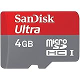 sandisk microsdhc 4gb class 4 speicherkarte beliebig oft beschreib- und löschbares Wechselspeichermedium, besonders empfehlenswert für hochwertige Mobiltelefone, Smartphones und Tablet-PCs