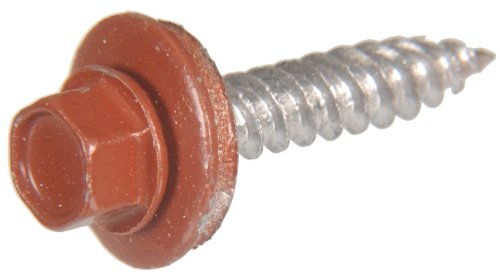 Tornillo autoperforante hexagonal acero 10 x 1 rojo