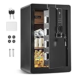 RabbitStorm Caja Fuerte de Seguridad con Contraseña Digital, Caja Fuerte para Huellas Dactilares, Empotrable en Pared o...