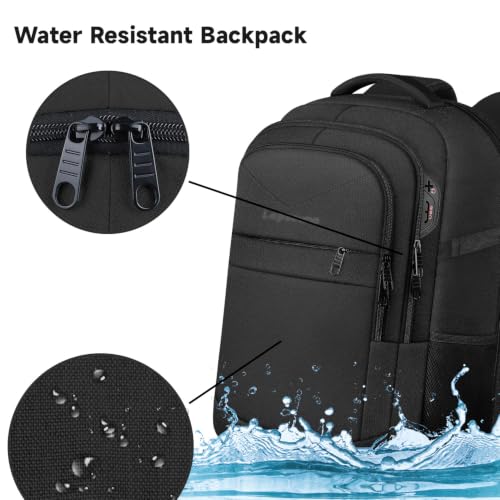 Image of 16 inch Travel Laptop Backpack, Airline Approved Bag, Black