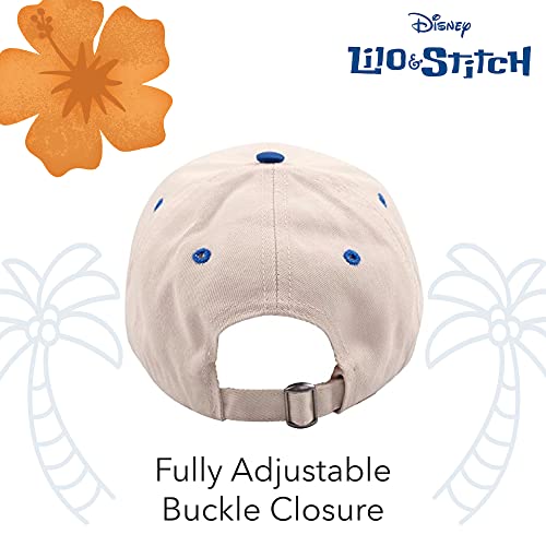 Image of Disney Stitch Dad Hat, Adjustable Cotton Baseball Cap with Curved Brim