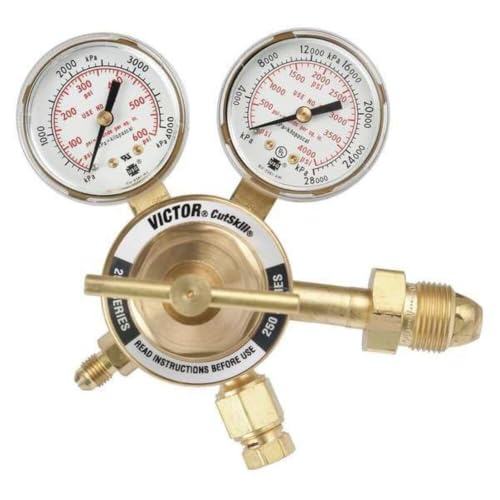 Gas Regulator Nitrogen Single Stage 0.965-14 Inlet 1/4-37 Outlet 10 to 400 psi - 1 Each