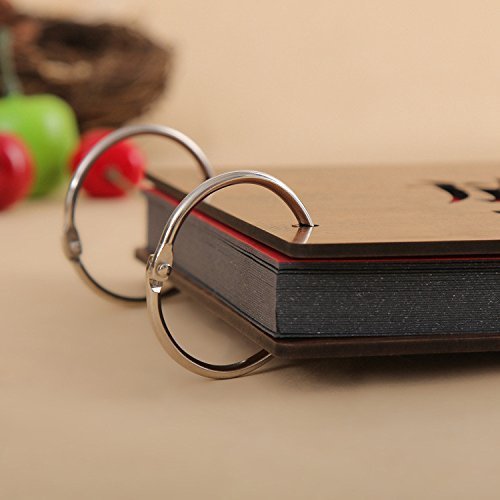 Image of Scrapbook Photo Album Memory Book With Wooden Hard Cover(14 Inch x 10 Inch, Design-3) |