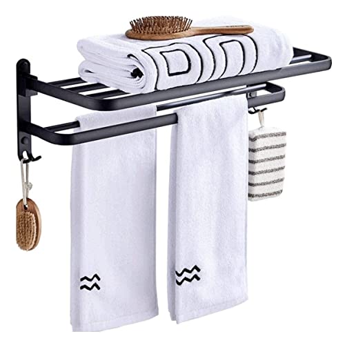 Porte-serviettes mural pliable en aluminium pour optimiser une petite salle de bain