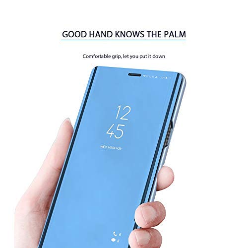 Image of Helix Dustproof Mirror Leather Flip for Samsung Galaxy A30s SM-A307FN /DS - Blue