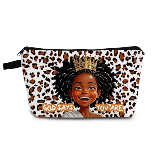 YULUENZE African American Lady Print Small Cosmetic Bag -9