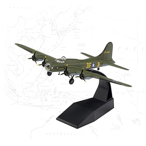 Udnorbay B-17 Flying Fortress Die-cast Airplanes-1/144 Scale Heavy Bomber Metal Aircraft Model for Collector Aviation Enthusiast-Premium Collectiable with Display Stand