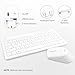 Wireless Keyboard and Mouse Set, Keyboard and Mouse with Ultra-slim Size UK Layout Compatible with PC, Laptop, Computer, Windows for Office Home Work-White