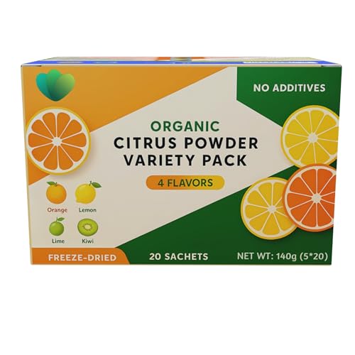 Freeze-Dried Citrus Fruit Powder Drink Mix Variety Pack 20 Sachet...