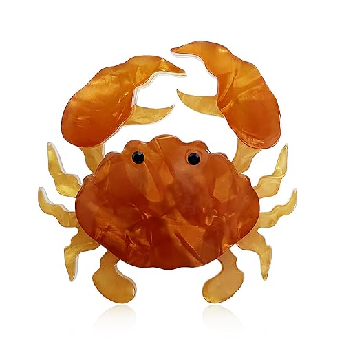 Broche crabe acrylique un bijou cadeau original pour femme et homme