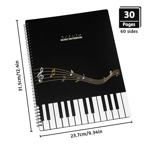 Classeur à musique A4 à spirales : rangement de partitions et documents