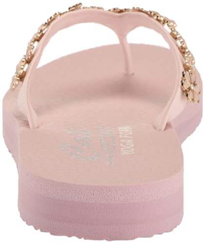 Skechers Skechers Women's MEDITATION - DAISY CRUSH flip flop sandal, Light Pink 10 M