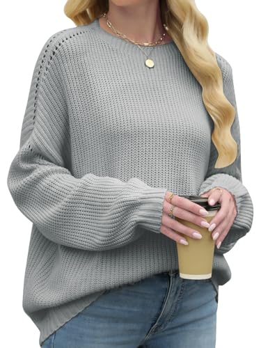 Gloria&Sarah Sweaters for Women Casual Knit Ribbed Pullover Tunic Tops Fall Winter Fashion Clothes S-3XL4