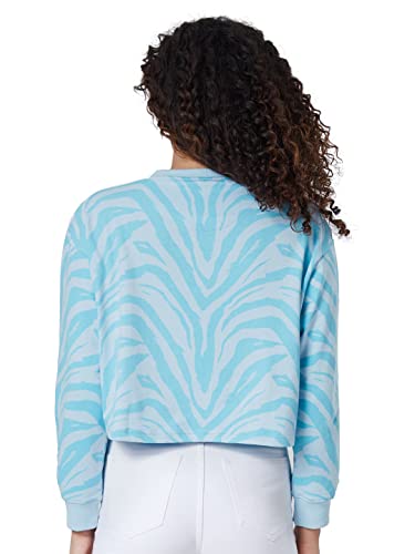 Image of The Souled Store|Official The Lion King: Ready to Rule Women and Girl Sweatshirts|Full Sleeve| Loose fit Graphic Printed| 60% Cotton 40% Polyester White and Blue Color Women Oversized Sweatshirts