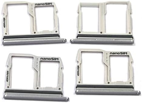 Lysee Mobile Phone Flex Cables - 50pcs/lot, Original Sim Card Tray Slot Holder For LG G6 H870 H871 H872 US997 LS993 VS998 with Micro SD Memory Card Socket - (Color: Silver)