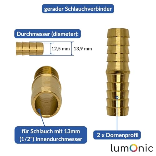 Conector recto para manguera de 13 mm, la pieza en I perfecta para tu taller de bricolaje 3