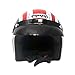 MMG Motorcycle Cruiser 3/4 Shell Open Face Helmet Snap On Visor, Stars and Stripes American Patriot, Large, Includes Goggles
