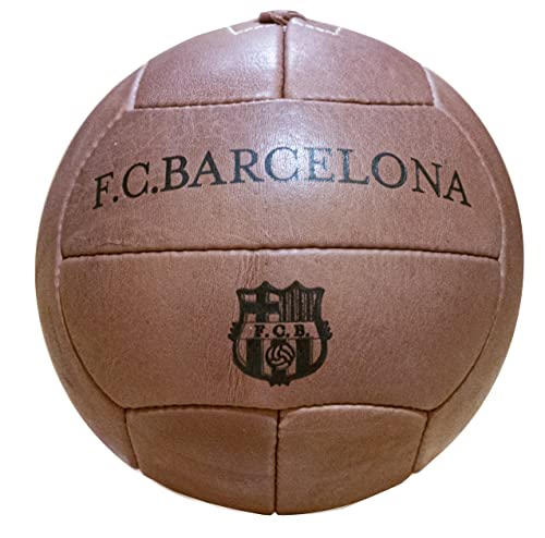 FCB Officiële FCBarcelona, vintage bal, echt leer. - Image 3