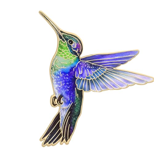 Hummingbird Brooch Pin for Clothing Bags Hats Accessories Elegant Metal Enameled Multifunctional Fashion Jewelry Trendy Corsage 