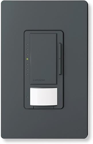 Vista 10 de Lutron Maestro LED+ Sensor de atenuación y vacío, un solo polo y multiubicación, MSCL-VP153M-BL, color negro