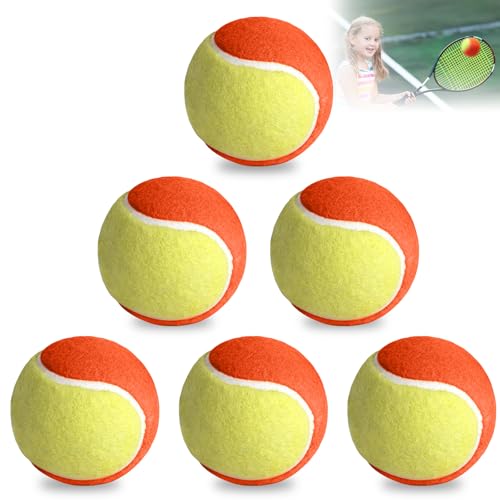 GBKDQQ 6 Palline da Tennis: Palla da Tennis per Principianti, Allenamento per Bambini, Colore Arancione, Giochi Sportivi per Animali Domestici