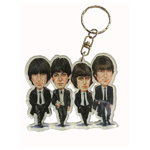 LLAVERO METACRILATO THE BEATLES ACK-0397 REGALO MUSICAL GUITARRA BAJO BATERIA - ROCKMUSIC