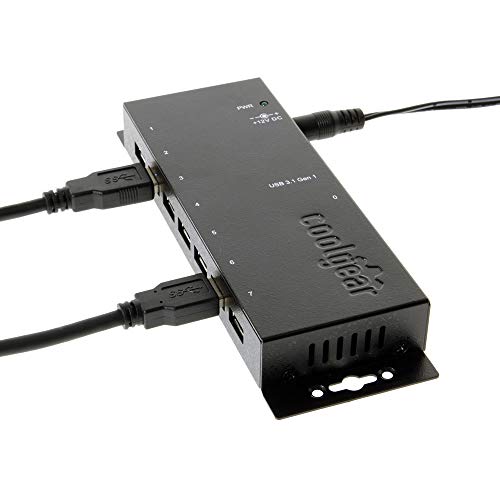 Coolgear 7-Port Usb 3.0 Hub W/Surge Protection, 36W Ac Adapter #TOP3