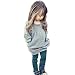 Lonsbo Toddler Girls Outfit Clothes Fashion Winter Fall Warm Long Sleeve Tops+Long Pants Set (5T)