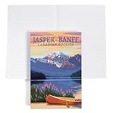 Lantern Press Jasper, Banff, Canada, Canadian Rockies, Painterly, Mountain Lake Scene and Canoe (Lined 6x9 Journal, Lay Flat, 193 Pages, FSC paper)