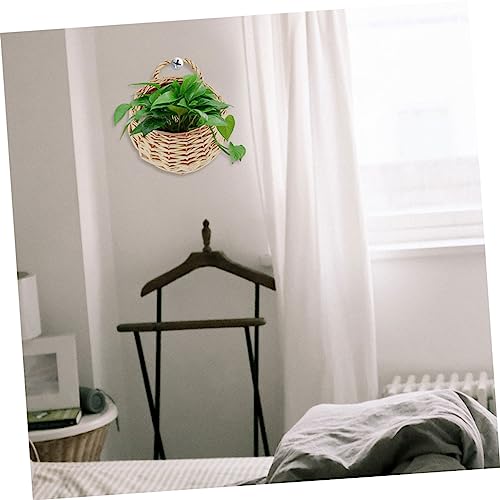 Cesta de flores de pared rústica de plástico para almacenamiento 3